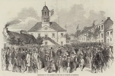 Celebrazione della maggiore età del conte di Dalkeith, a Sanquhar (incisione)