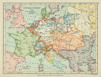 Europa centrale (litografia a colori)