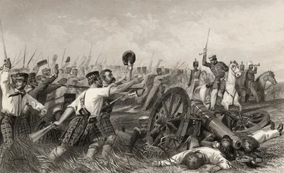 Carica degli Highlanders prima di Cawnpore sotto il generale Havelock, da 