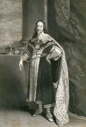Carlo I, inciso da F. Holl dopo Van Dyck, XIX secolo