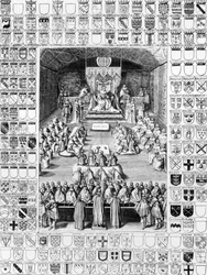 Carlo I (1600-49) nella Camera dei Lord