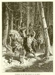 Carlo VI nella foresta di Le Mans