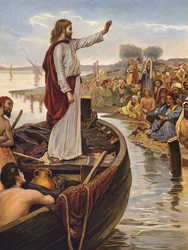 Cristo che insegna sulla riva del mare