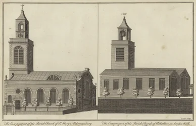 Chiesa di Santa Maria, Aldermanbury e Chiesa di Allhallows su London Wall, Londra