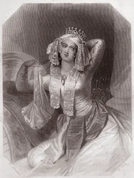 Cleopatra (Antonio e Cleopatra) - Galleria delle donne di Shakespeare, collezione di quarantacinque ritratti seri degli artisti londinesi del primo Ottocento, arricchita da note critiche e letterarie circa 1838