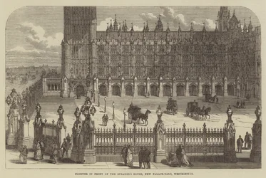Chiostro davanti alla Casa dello Speaker, New Palace-Yard, Westminster (incisione)