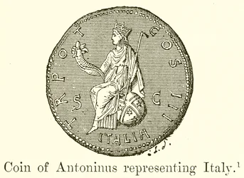 Moneta di Antonino che rappresenta l