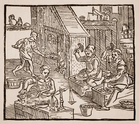 Coniatori al lavoro, 1577