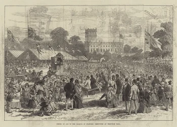 Maggiore Età del Marchese di Stafford, Festività a Trentham Hall (incisione)