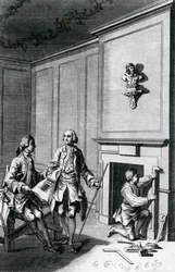 Costruzione di un camino (incisione)