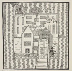 Copia della Mappa di Mockbeggar Hall, con la sua posizione nel vasto paese chiamato ovunque, c.1633, dalla Ballata di Roxborough