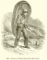 Coracle, o barca di vimini del fiume Wye