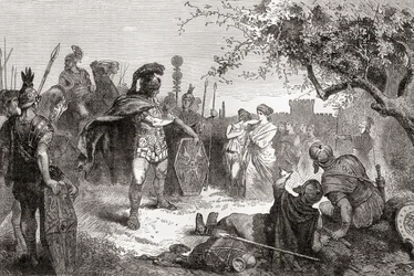 Coriolano ritorna come nemico a Roma dopo il suo esilio, da Ward and Lock