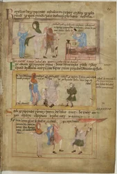 Lamech e le sue due mogli e suo figlio, Tubalcain, il fabbro, al lavoro