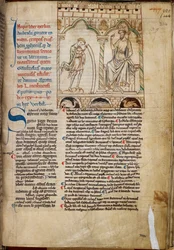 Il Ragazzo Merlino che profetizza davanti al Re Vortigern, illustrazione dalle 