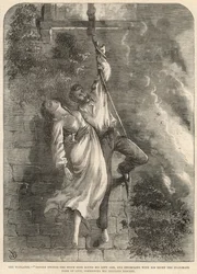 Coyney avvolse la robusta corda intorno al braccio sinistro