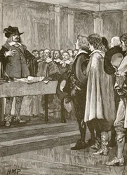 Cromwell rifiuta la Corona, illustrazione da Cassells Illustrated History of England