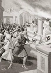 Cilone di Crotone che guida una rivolta contro i Pitagorici, c.509 a.C., da Hutchinson