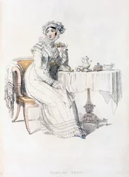 Abito da giorno, tavola di moda da Ackermann