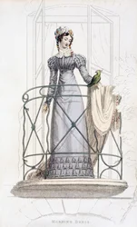 Abito da giorno, tavola di moda da Ackermanns Repository of Arts