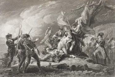 Morte del generale Montgomery alla battaglia di Quebec, 1775, da 