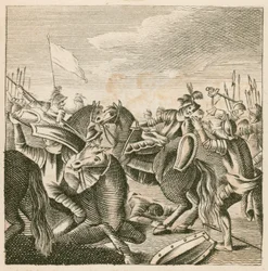 Morte del re Aroldo nella battaglia di Hastings