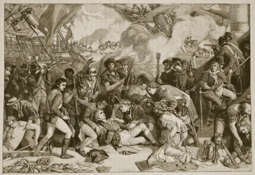 Morte di Nelson, illustrazione da Cassells Illustrated History of England