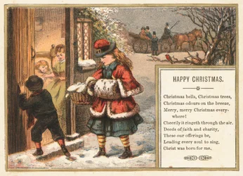 Consegna di un cesto di Natale