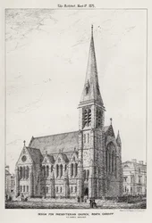 Progetto per la Chiesa Presbiteriana, Roath, Cardiff (incisione)