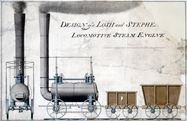 Progetto di una locomotiva a vapore Losh e Stephenson, c.1826