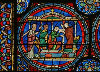 (dettaglio) Audrey di Canterbury prende acqua curativa