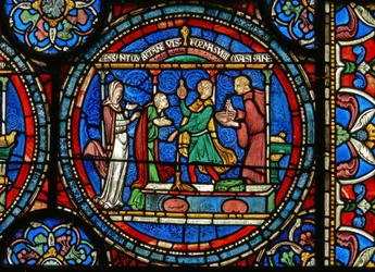 (dettaglio) Audrey di Canterbury prende acqua curativa