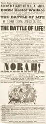 Manifesto di Dickens: The Battle of Life, al Theatre Royal, Norwich, 26 gennaio 1847
