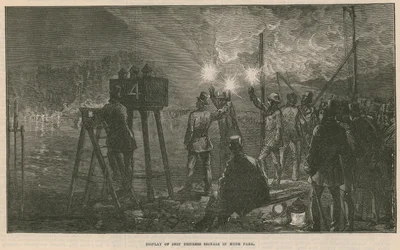 Esposizione di segnali di soccorso navale a Hyde Park, Londra
