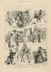 Distribuzione di vestiti ai poveri