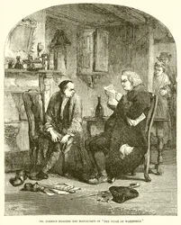 Dr. Johnson che legge il Manoscritto di Il Vicario di Wakefield