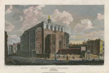 Drury Lane Theatre, Westminster, Londra; bruciato nel 1809