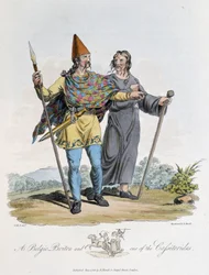 Olandese e guerriero - in "Celti e Goti, costumi degli abitanti delle Isole Britanniche del primo VI secolo e delle nazioni gotiche della costa occidentale del Baltico", di S.R. Meyrick e Ch. Smith