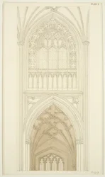 Lato est del transetto sud di St Mary Redcliffe