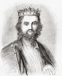 Edoardo II, alias Edoardo di Caernarfon, da Old England: A Pictorial Museum, pubblicato nel 1847