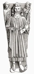 Effigie di Re Giovanni sulla sua tomba nella Cattedrale di Worcester, da 