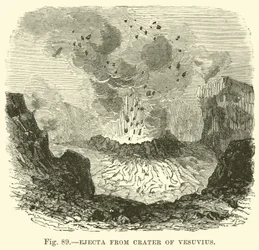 Ejecta dal cratere del Vesuvio