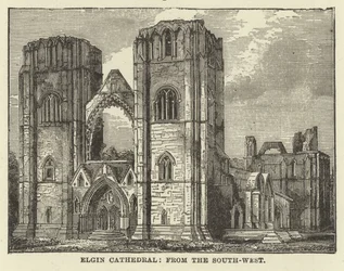 Cattedrale di Elgin, da sud-ovest
