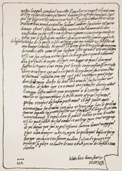 Fine di una lettera a Elisabetta I, da Maria, regina di Scozia, quando era in prigione, chiedendo di avere un cappellano cattolico, illustrazione da The Church of England: A History for the People di H.D.M. Spence-Jones