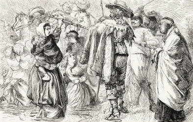 Protestanti inglesi annegati dai cattolici irlandesi durante la Ribellione irlandese del 1641, c.1865