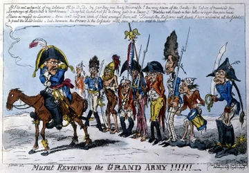 Cartone animato inglese che raffigura Joachim Murat, maresciallo dell