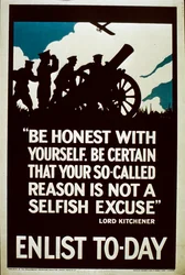 Poster di Reclutamento Enlist To-Day, 1914-18
