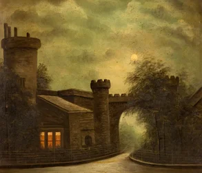 Ingresso a Towneley Park al chiaro di luna
