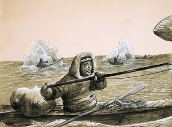 Eschimesi sul mare ghiacciato