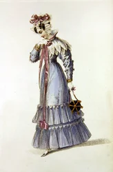 Abito da sera, tavola di moda da Ackermann